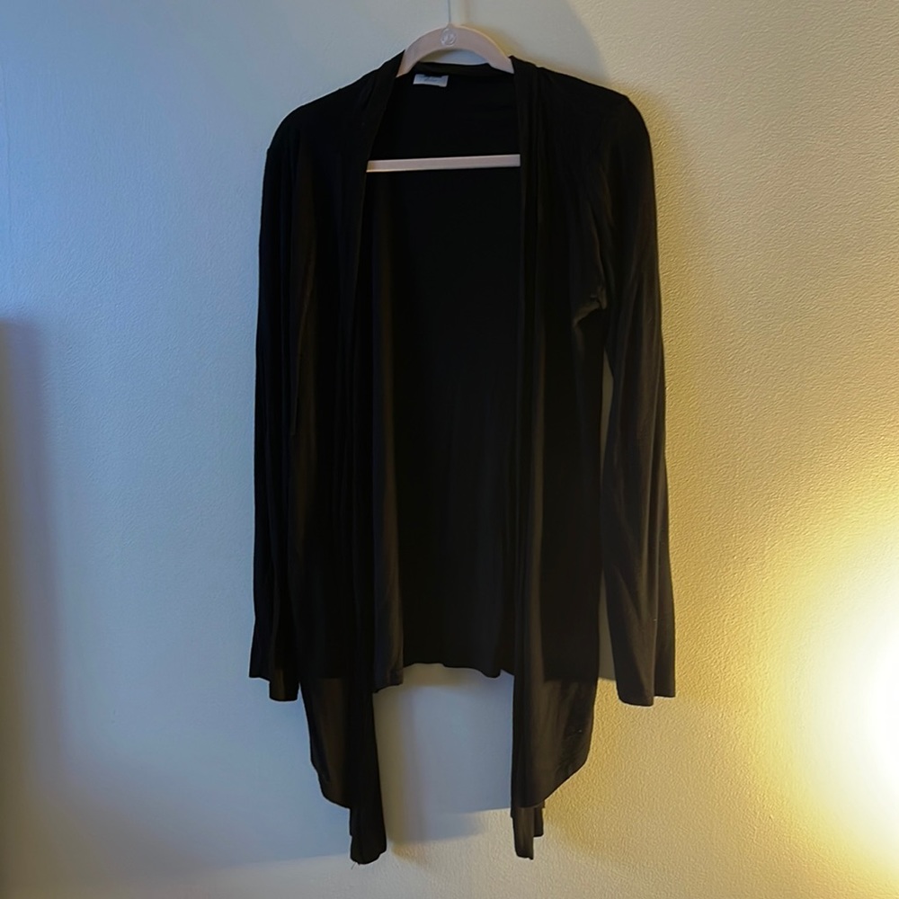 Black, rayon/spandex cardigan